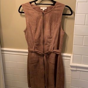 faux suede belter jumper